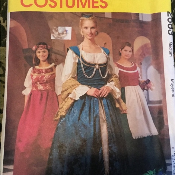 Majestic Blue and Gold ladies Renaissance Costume - McCalls 2663- medium misses - Picture 1 of 5